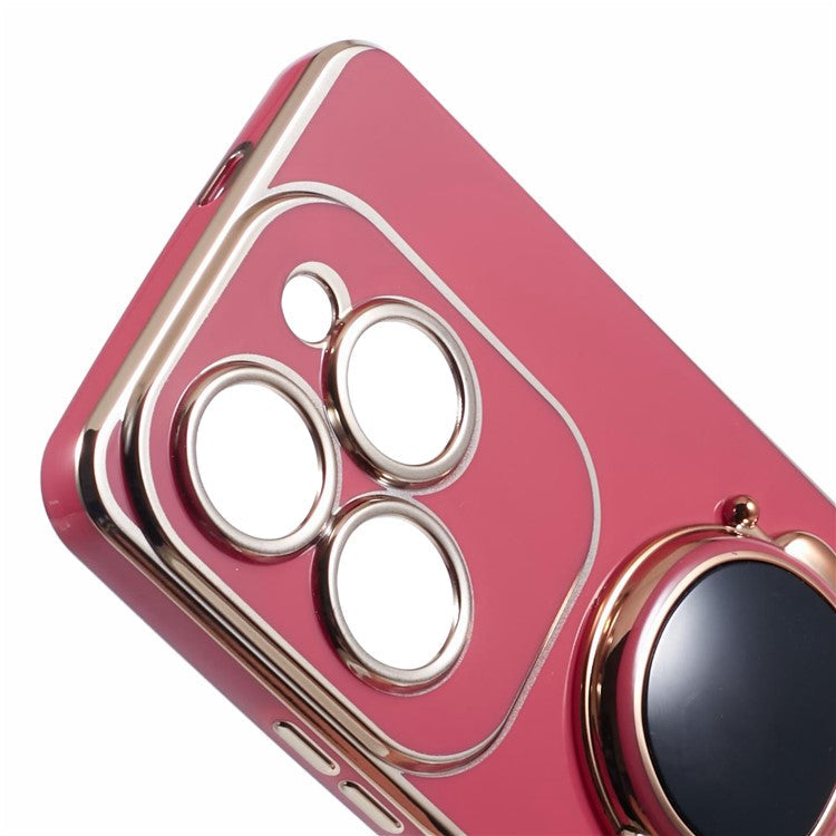 For Infinix Hot 40  /  Hot 40 Pro  /  TECNO Spark 20 Pro Case Soft TPU Phone Cover Astronaut Kickstand Holder - Red