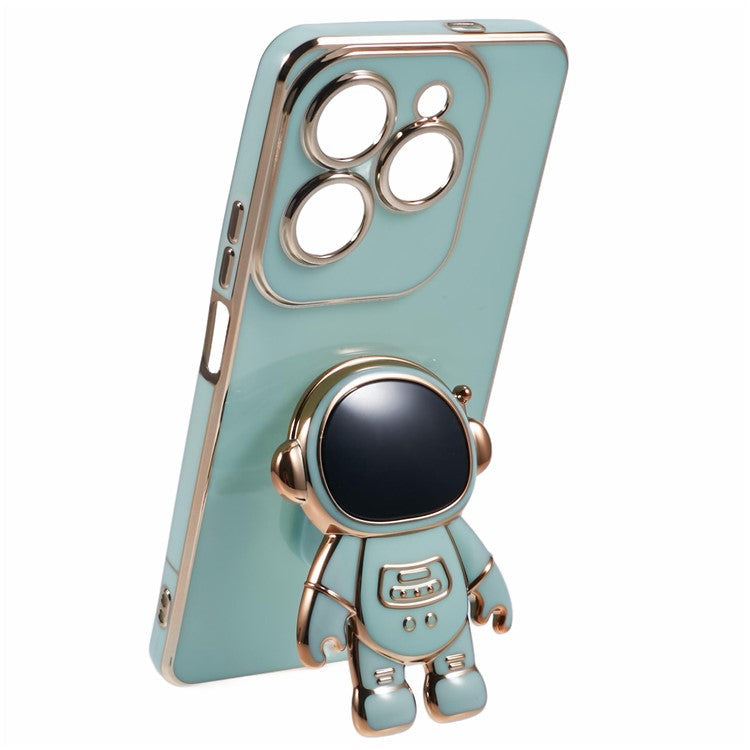 For Infinix Hot 40  /  Hot 40 Pro  /  TECNO Spark 20 Pro Case Soft TPU Phone Cover Astronaut Kickstand Holder - Green
