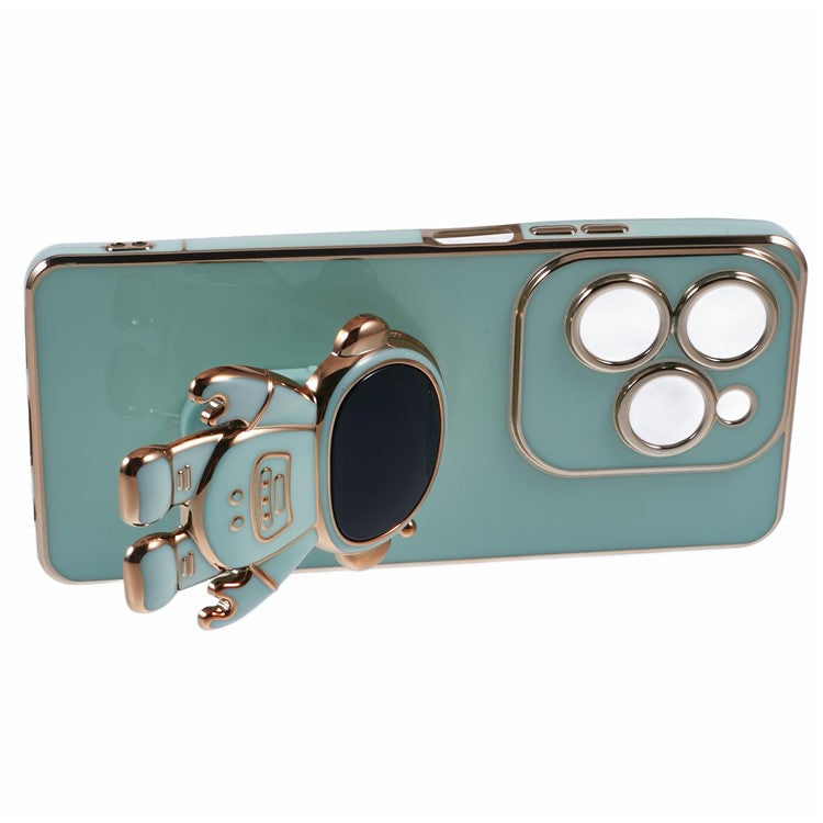 For Infinix Hot 40  /  Hot 40 Pro  /  TECNO Spark 20 Pro Case Soft TPU Phone Cover Astronaut Kickstand Holder - Green