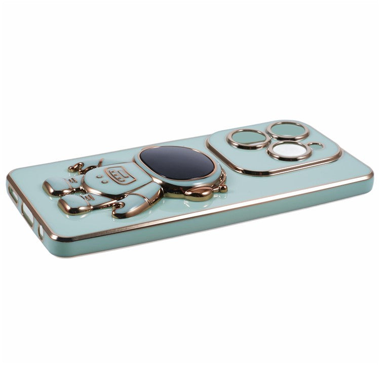 For Infinix Hot 40  /  Hot 40 Pro  /  TECNO Spark 20 Pro Case Soft TPU Phone Cover Astronaut Kickstand Holder - Green