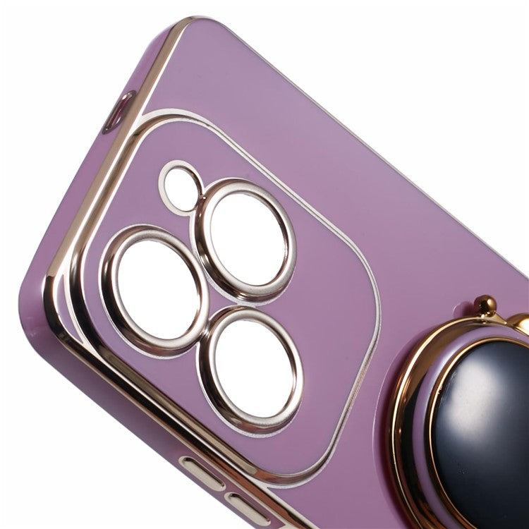 For Infinix Hot 40  /  Hot 40 Pro  /  TECNO Spark 20 Pro Case Soft TPU Phone Cover Astronaut Kickstand Holder - Purple