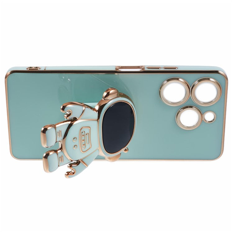 For TECNO Spark 10 Pro Case Astronaut Kickstand TPU Phone Cover Camera Protection - Green