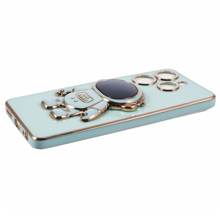 For TECNO Spark 10 Pro Case Astronaut Kickstand TPU Phone Cover Camera Protection - Green