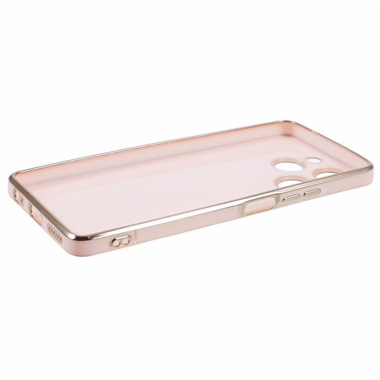 For TECNO Spark 10 Pro Case Electroplate Edge TPU Anti-Drop Phone Cover - Pink