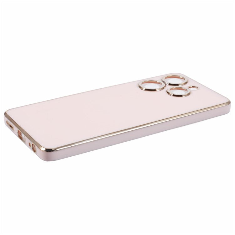 For TECNO Spark 10 Pro Case Electroplate Edge TPU Anti-Drop Phone Cover - Pink