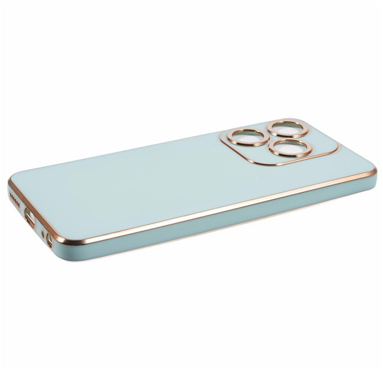 For TECNO Spark 10C 4G / Spark 10 4G Case 6D Electroplating TPU Phone Cover Fine Hole Protection - Cyan