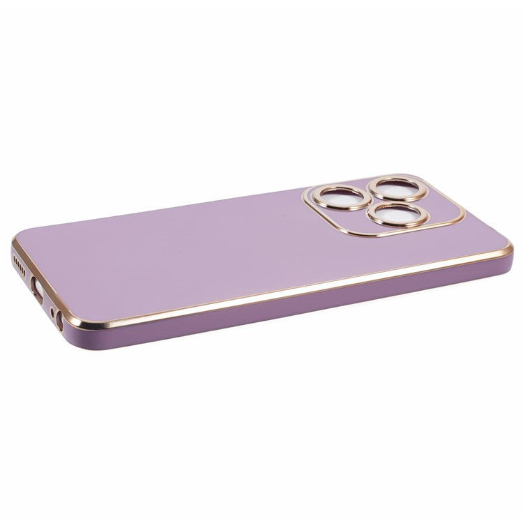For TECNO Spark 10C 4G / Spark 10 4G Case 6D Electroplating TPU Phone Cover Fine Hole Protection - Purple