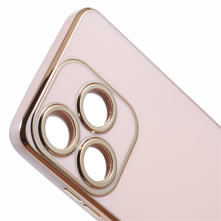 For TECNO Spark 10C 4G / Spark 10 4G Case 6D Electroplating TPU Phone Cover Fine Hole Protection - Pink