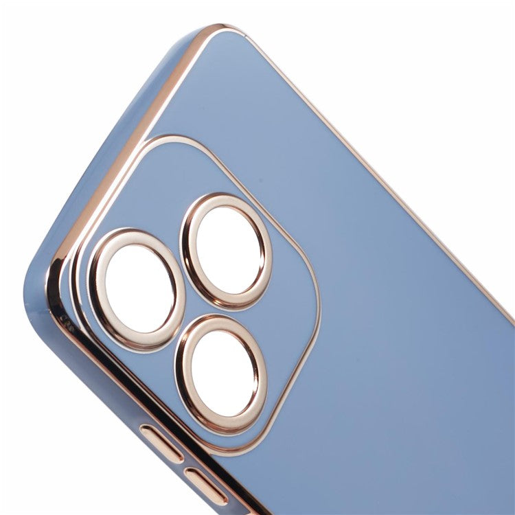 For TECNO Spark 10C 4G / Spark 10 4G Case 6D Electroplating TPU Phone Cover Fine Hole Protection - Blue