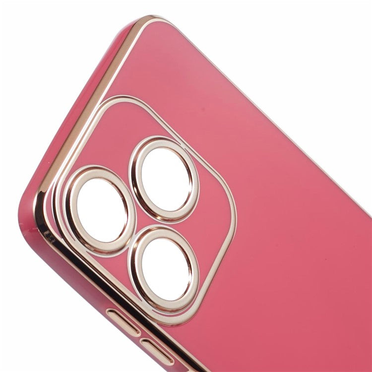 For TECNO Spark 10C 4G / Spark 10 4G Case 6D Electroplating TPU Phone Cover Fine Hole Protection - Red