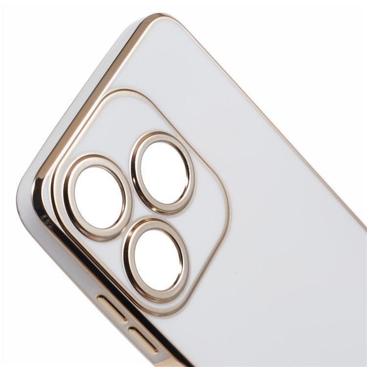 For TECNO Spark 10C 4G / Spark 10 4G Case 6D Electroplating TPU Phone Cover Fine Hole Protection - White