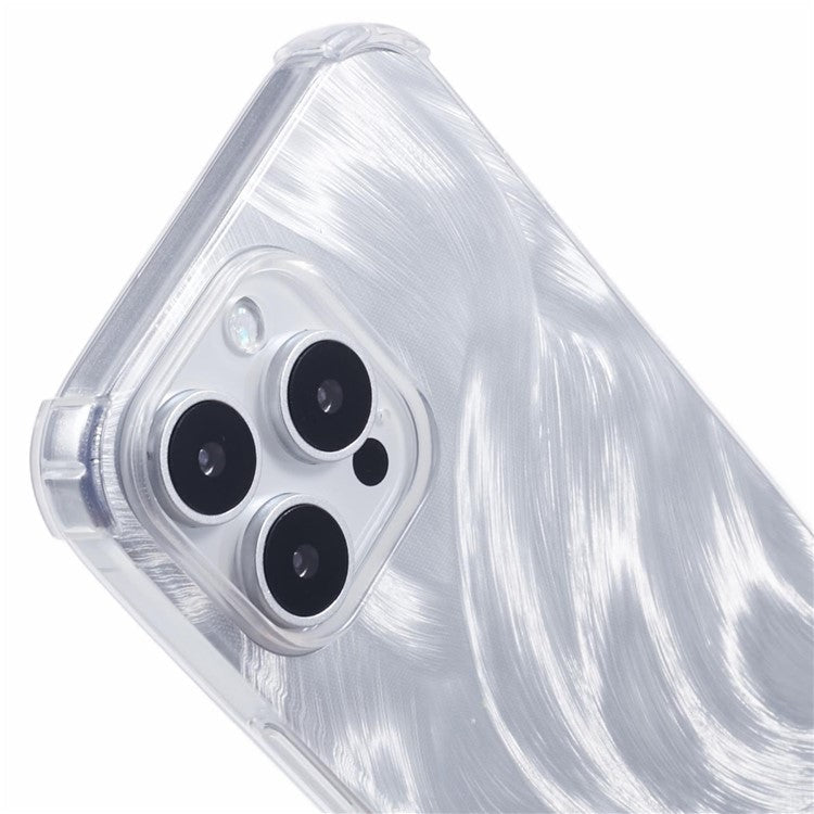 For iPhone 16 Pro Case Shockproof TPU Aesthetic Phone Cover with 4 Card Papers