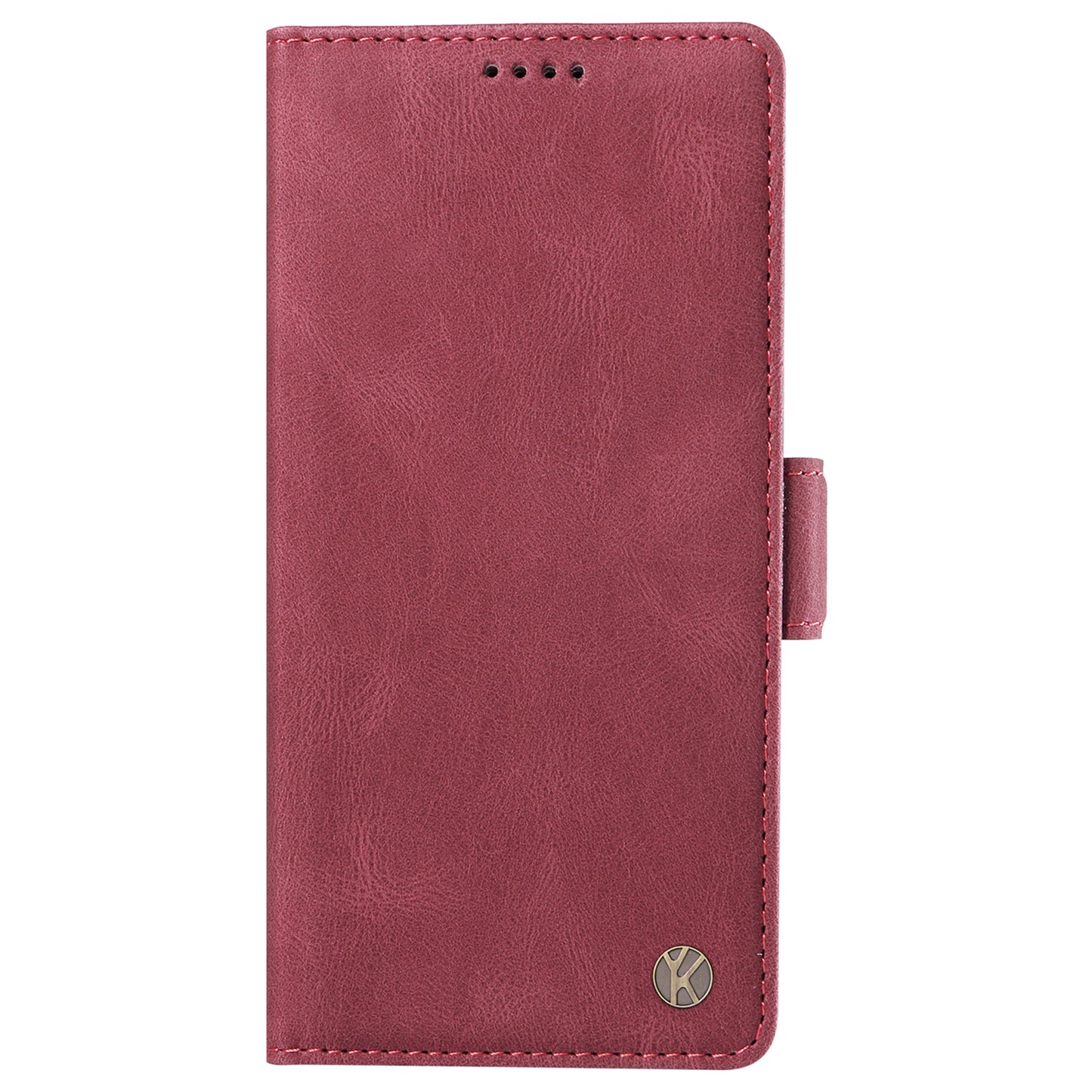 YIKATU YK-005 For vivo S19 5G / V40 5G Leather Phone Case Side Magnetic Clasps - Wine Red