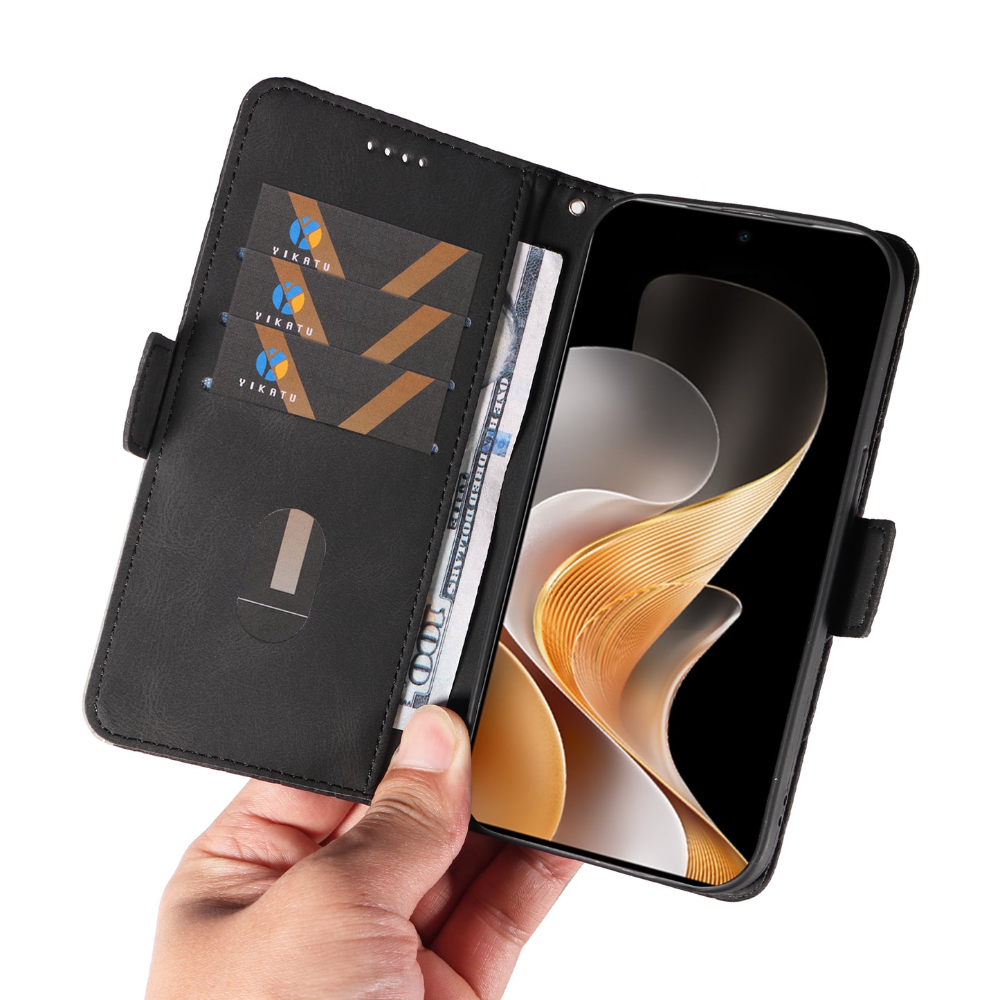 For vivo S19 5G / V40 5G Case Rhombus Splicing Leather Phone Cover - Black