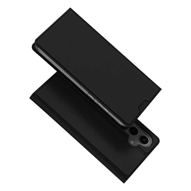 DUX DUCIS Skin Pro Series For Samsung Galaxy S24 FE Leather Case Card Holder Phone Cover - Black