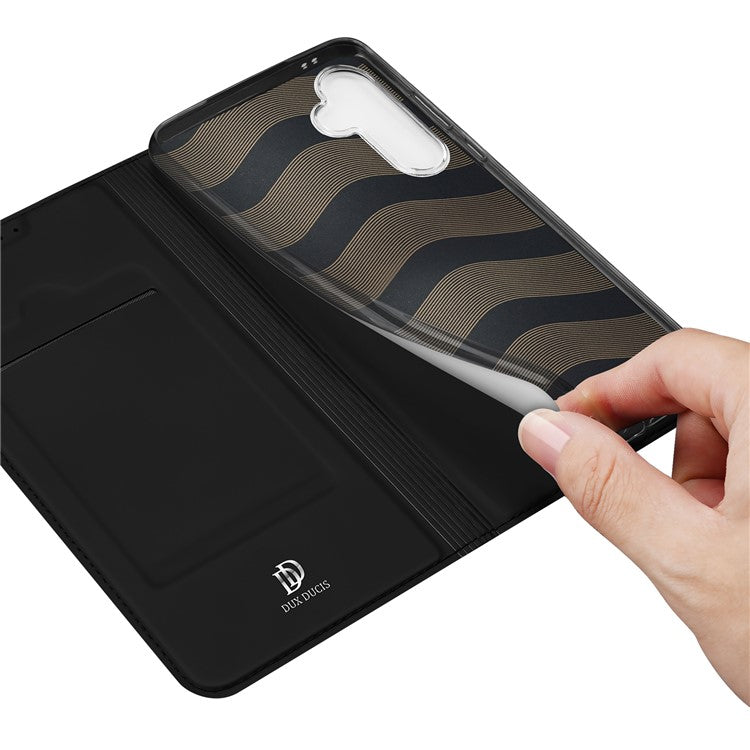 DUX DUCIS Skin Pro Series For Samsung Galaxy S24 FE Leather Case Card Holder Phone Cover - Black