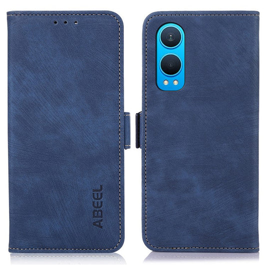 ABEEL For OnePlus Nord CE4 Lite 5G / Oppo K12x 5G (China) Case Magnetic Clasp Leather Phone Cover - Blue