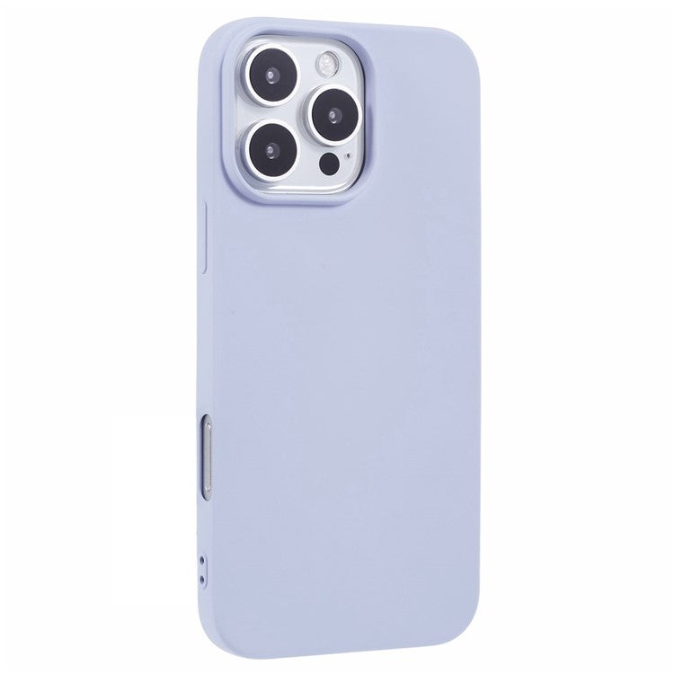 For iPhone 16 Pro Case Soft TPU Fiber Lining Protective Phone Cover - Light Purple