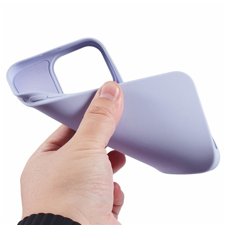 For iPhone 16 Pro Case Soft TPU Fiber Lining Protective Phone Cover - Light Purple