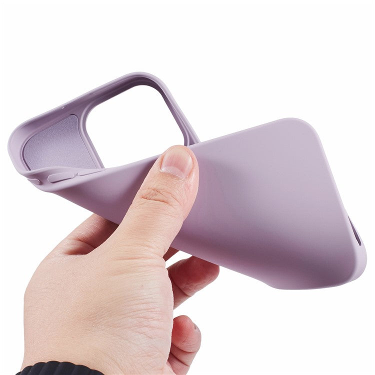 For iPhone 16 Pro Case Soft TPU Fiber Lining Protective Phone Cover - Purple