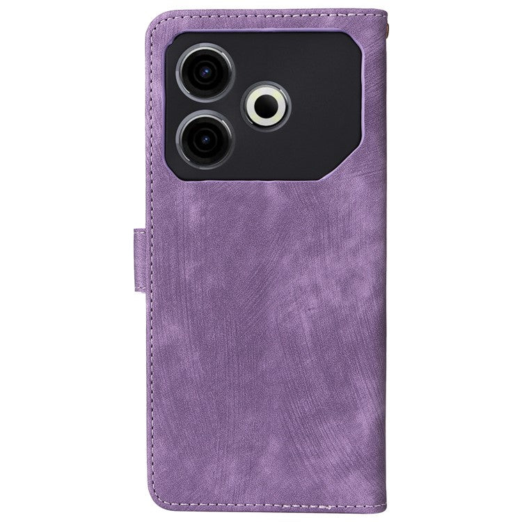 For TECNO Pova 6 Neo Case RFID Blocking PU Leather Wallet Stand Phone Cover - Purple