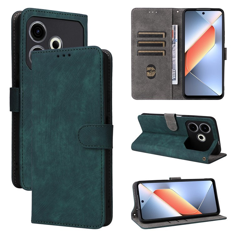 For TECNO Pova 6 Neo Case RFID Blocking PU Leather Wallet Stand Phone Cover - Green