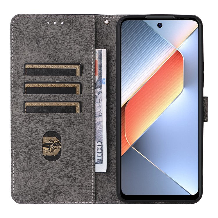 For TECNO Pova 6 Neo Case RFID Blocking PU Leather Wallet Stand Phone Cover - Black