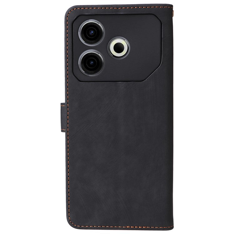 For TECNO Pova 6 Neo Case RFID Blocking PU Leather Wallet Stand Phone Cover - Black