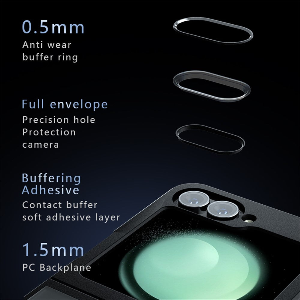 For Samsung Galaxy Z Flip7 FE 5G / Z Flip6 5G Shockproof Case TPU+PC Phone Cover - Transparent