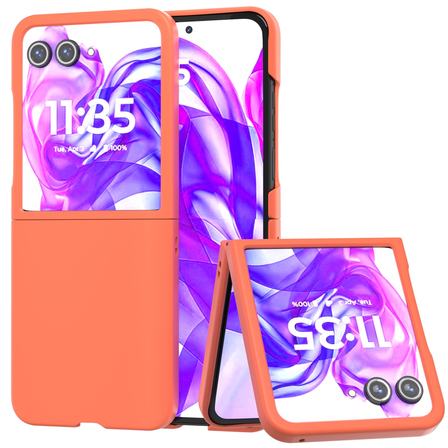 For Motorola Razr 50 Ultra 5G Case Hard PC Phone Cover Skin-Friendly Touch Feeling - Orange