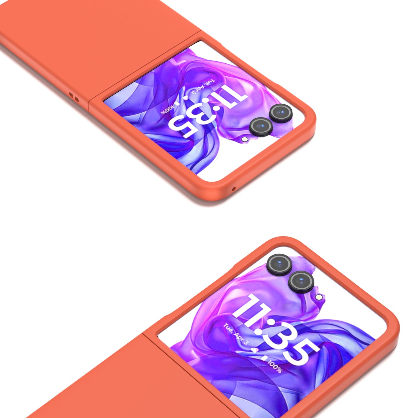 For Motorola Razr 50 Ultra 5G Case Hard PC Phone Cover Skin-Friendly Touch Feeling - Orange