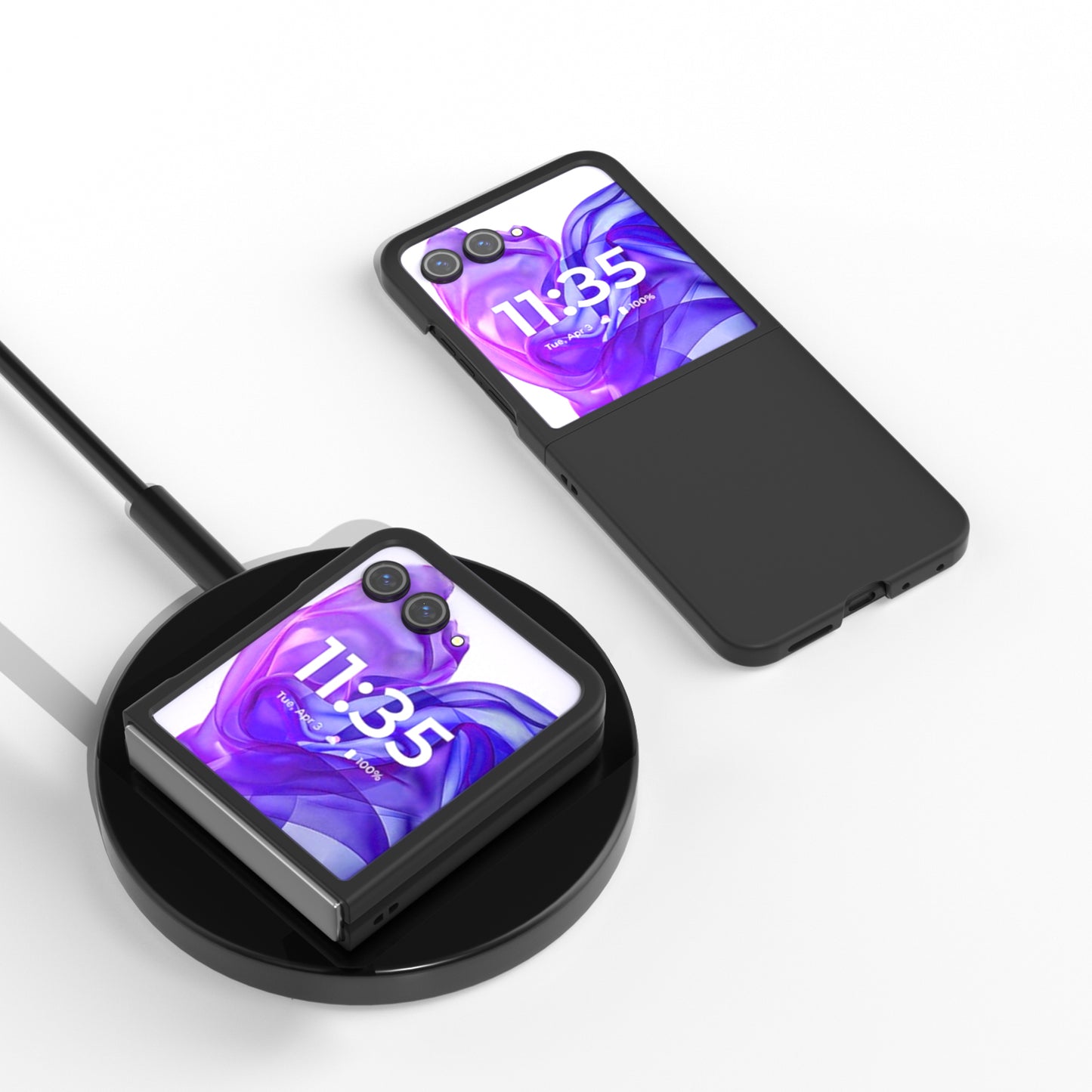 For Motorola Razr 50 Ultra 5G Case Hard PC Phone Cover Skin-Friendly Touch Feeling - Black