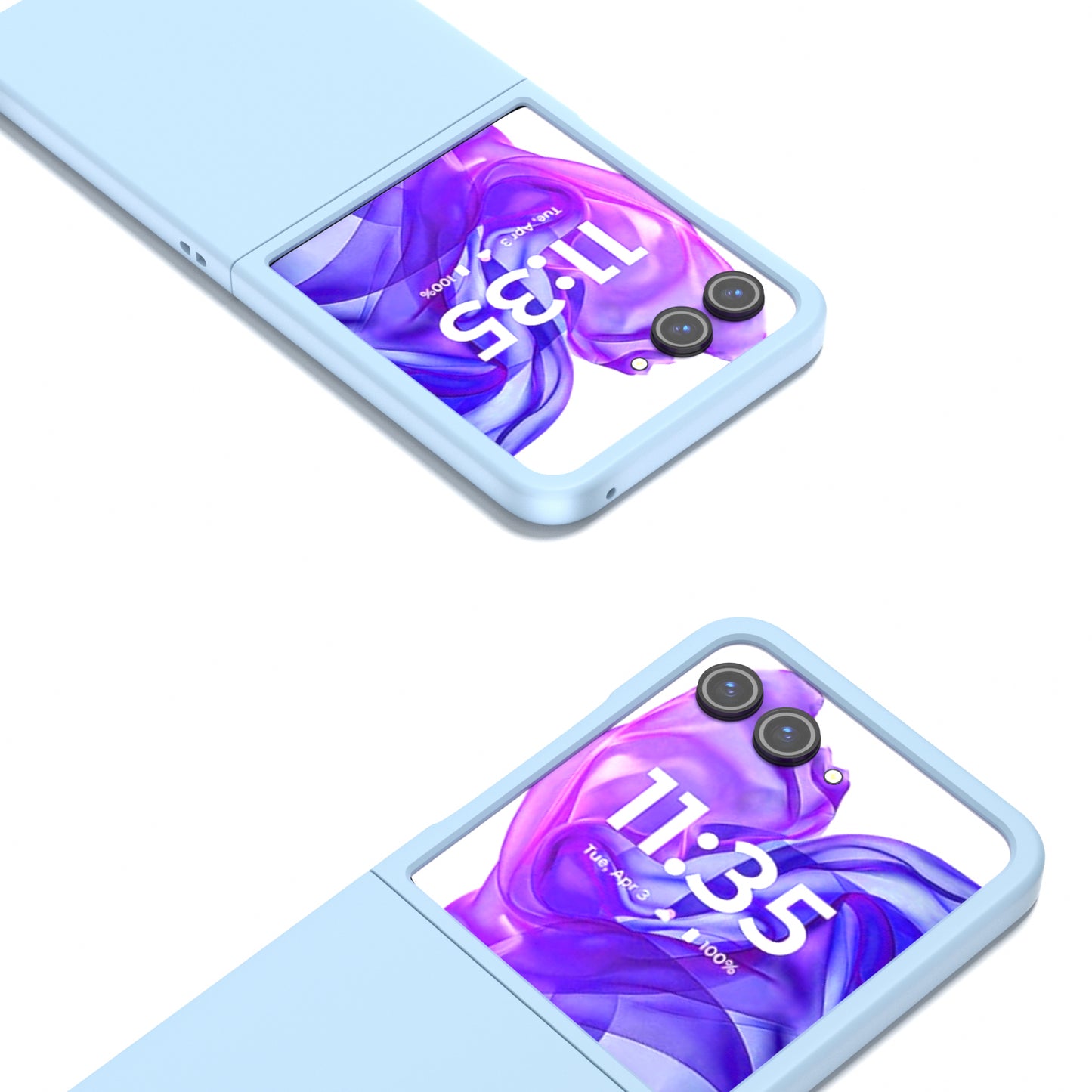 For Motorola Razr 50 Ultra 5G Case Hard PC Phone Cover Skin-Friendly Touch Feeling - Baby Blue