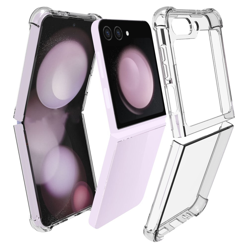 For Samsung Galaxy Z Flip7 FE 5G / Z Flip6 5G Slim-Fit TPU Phone Case Non-Slip HD Transparent Mobile Phone Cover