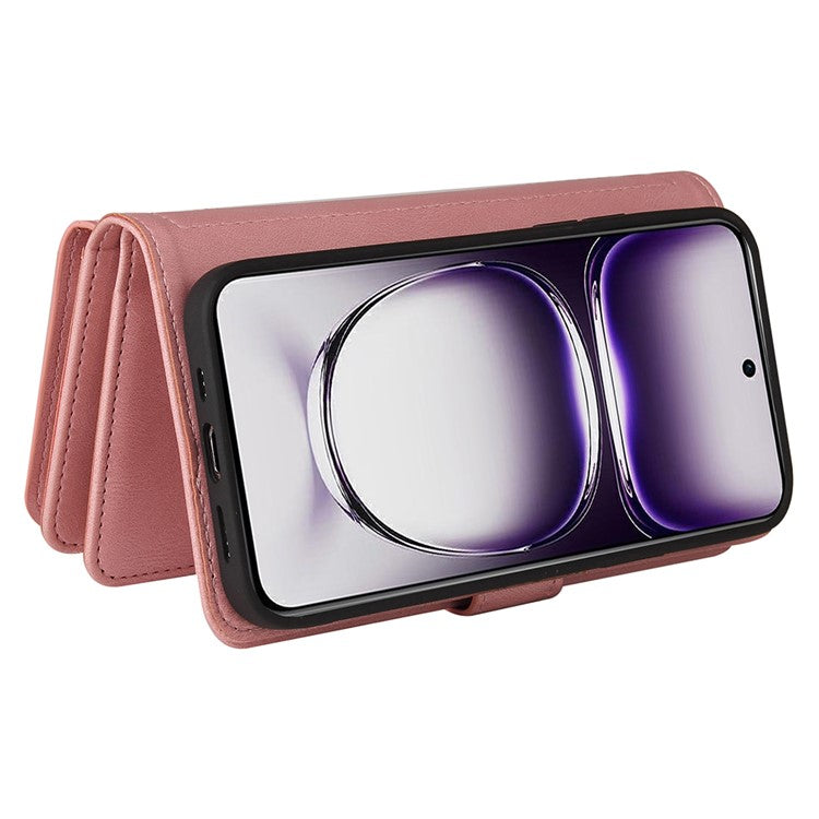 KT Multi-Functional Series-2 For Oppo Reno12 5G (Global) Case Card Holder Wallet Leather Phone Cover - Pink