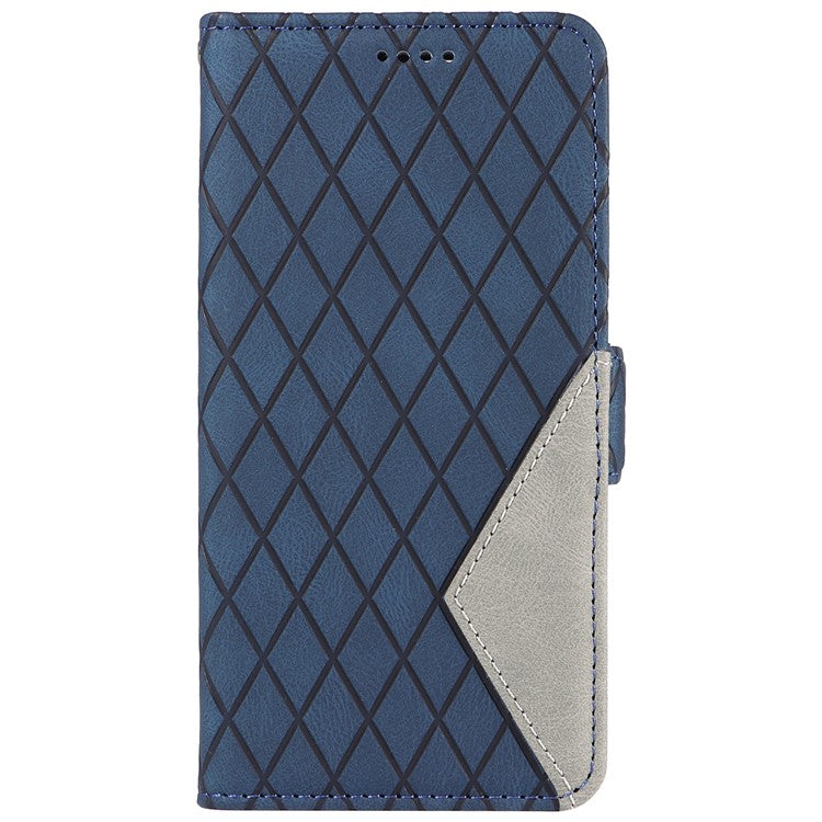 For Motorola Moto X50 Ultra 5G / Edge 50 Ultra 5G Wallet Stand Case Leather Phone Cover Rhombus Imprint - Blue