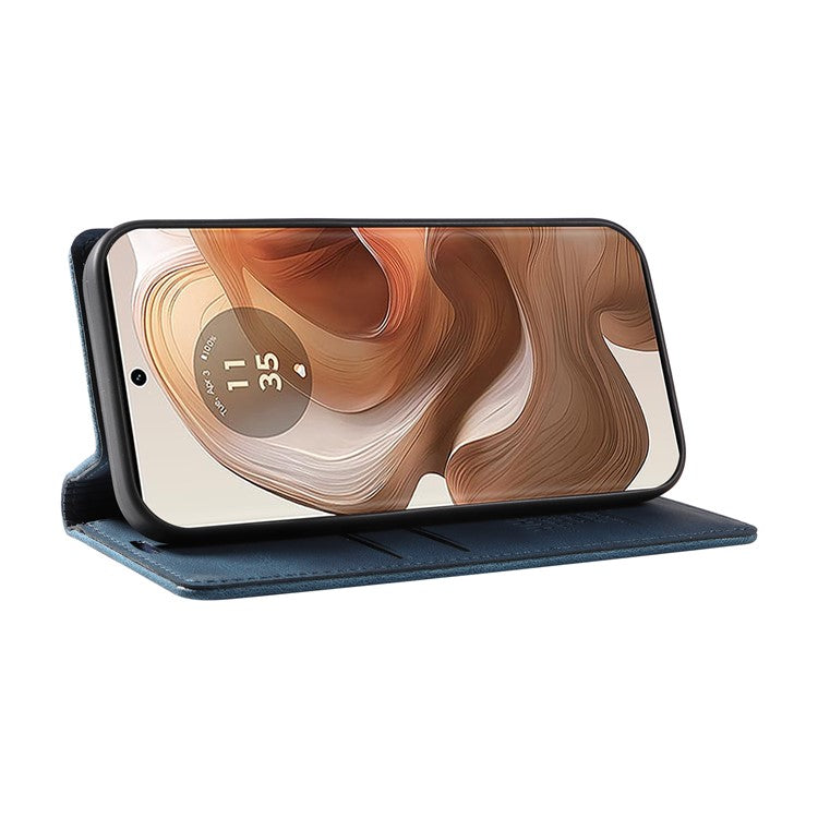 YIKATU YK-004 For Motorola Moto X50 Ultra 5G / Edge 50 Ultra 5G Case Leather Phone Wallet Cover Skin-Touch - Blue