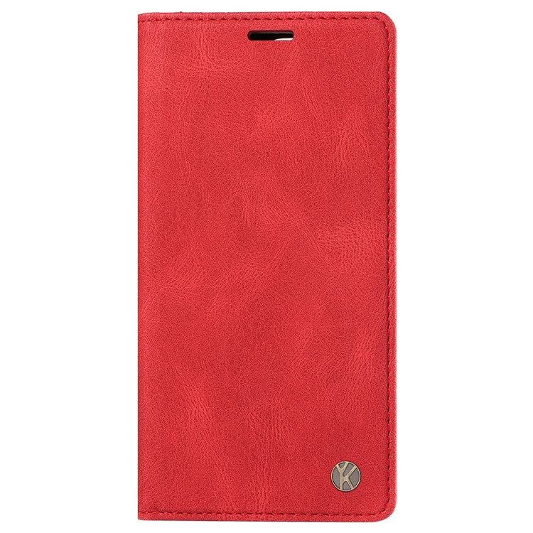 YIKATU YK-004 For Motorola Moto X50 Ultra 5G / Edge 50 Ultra 5G Case Leather Phone Wallet Cover Skin-Touch - Red