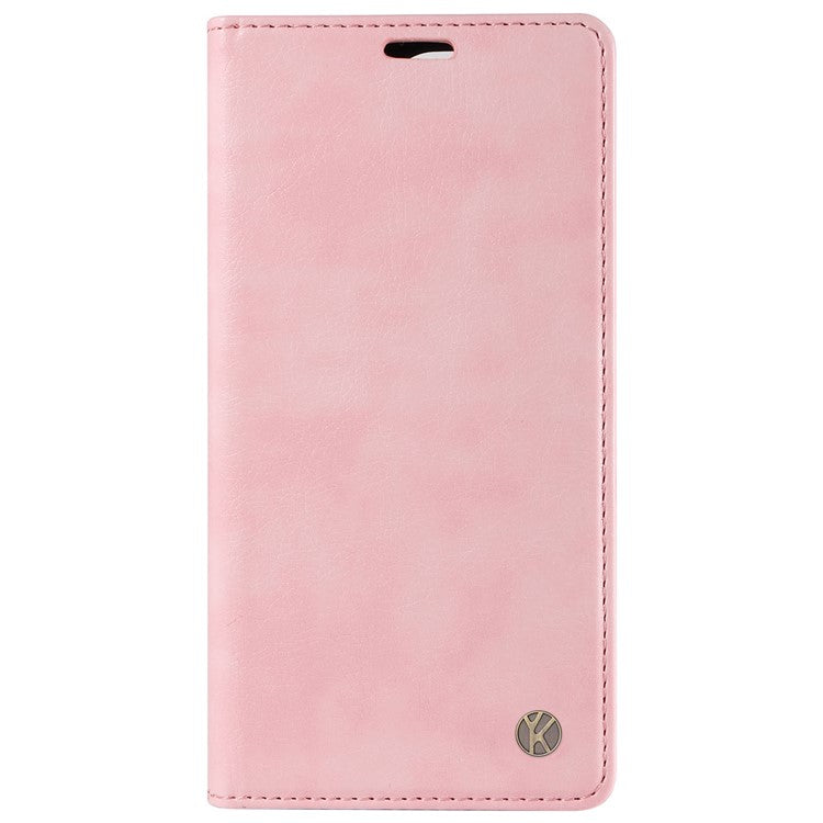 YIKATU YK-006 For Motorola Edge 50 Ultra 5G / Moto X50 Ultra 5G Wallet Case Litchi Texture Leather Phone Cover - Pink