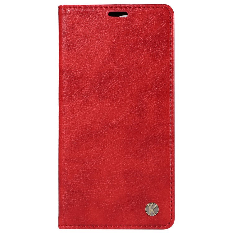 YIKATU YK-006 For Motorola Edge 50 Ultra 5G / Moto X50 Ultra 5G Wallet Case Litchi Texture Leather Phone Cover - Red