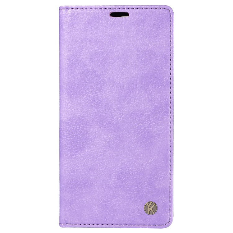 YIKATU YK-006 For Oppo Reno12 5G (Global) Wallet Case Litchi Texture Leather Phone Cover - Purple