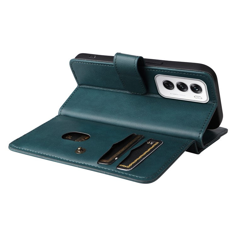KT Multi-Functional Series-1 For Oppo Reno12 5G (Global) Case 10 Card Slots Leather Phone Cover - Green