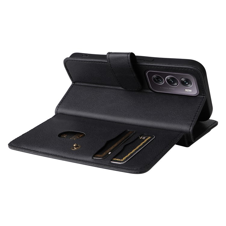 KT Multi-Functional Series-1 For Oppo Reno12 Pro 5G (Global) / Reno12 Pro 5G (China) Leather Case 10 Card Slots Phone Cover - Black