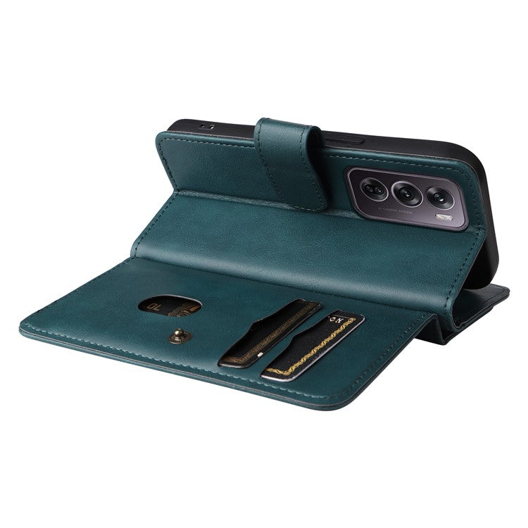 KT Multi-Functional Series-1 For Oppo Reno12 Pro 5G (Global) / Reno12 Pro 5G (China) Leather Case 10 Card Slots Phone Cover - Green