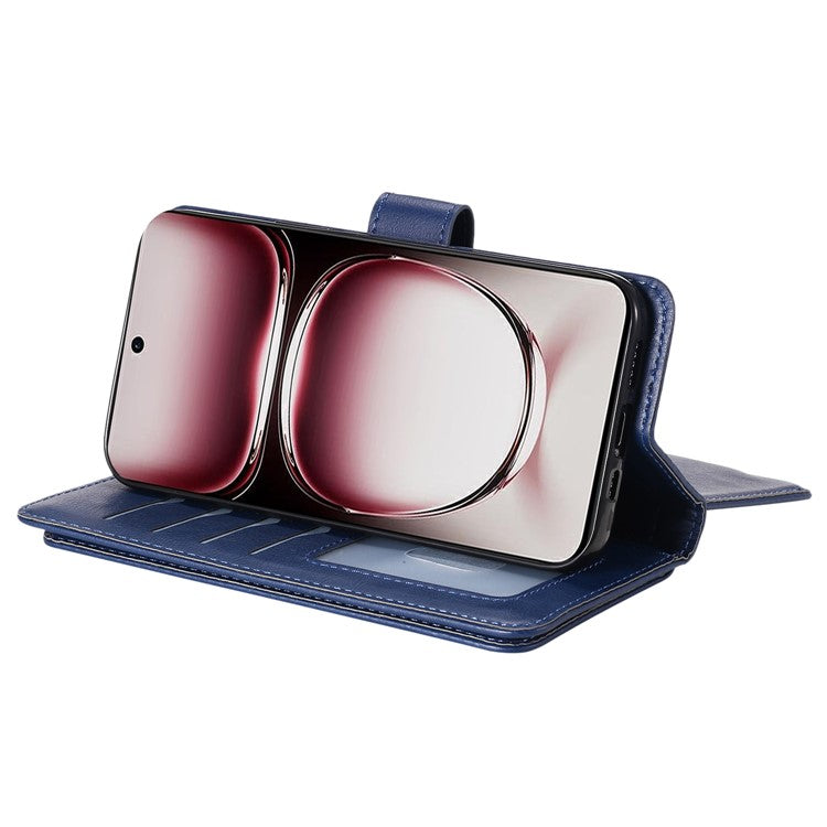 KT Multi-Functional Series-1 For Oppo Reno12 Pro 5G (Global) / Reno12 Pro 5G (China) Leather Case 10 Card Slots Phone Cover - Blue
