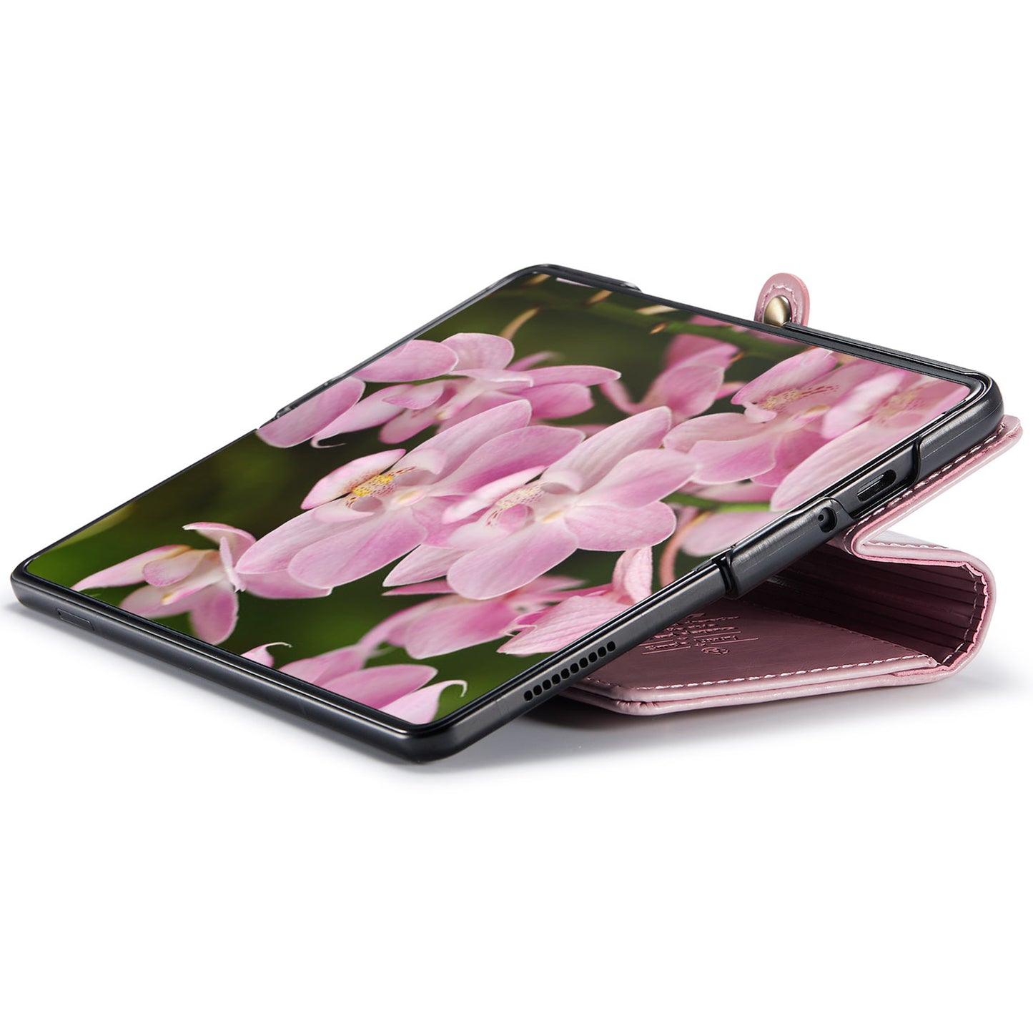 CASEME 003 Series For Samsung Galaxy Z Fold6 5G PU Leather Case Stand Retro Wallet Phone Cover - Pink