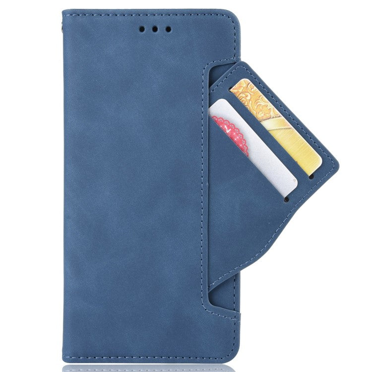 For Motorola Moto X30 Pro 5G / Edge 30 Ultra 5G Foldable Stand Wallet Phone Cover PU Leather Multiple Card Slots Phone Case - Blue