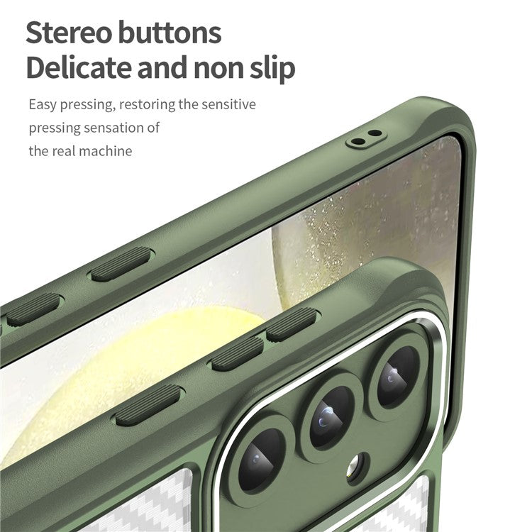 For Samsung Galaxy S24 Case Compatible with MagSafe TPU+PC Drop-Proof Magnetic Phone Cover - Green