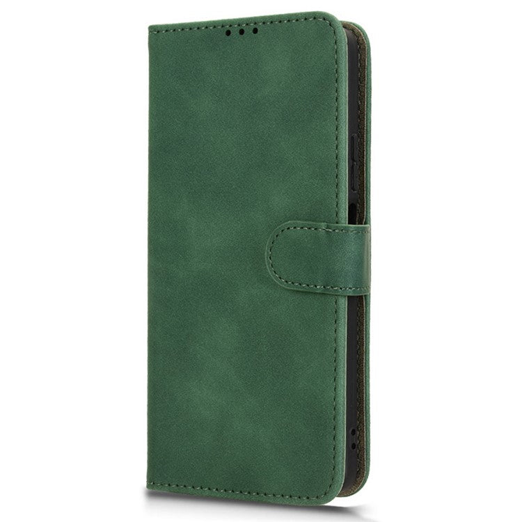 For TECNO Pova 6 Neo Case Skin-touch Leather Wallet Stand Anti-Drop Phone Cover - Green