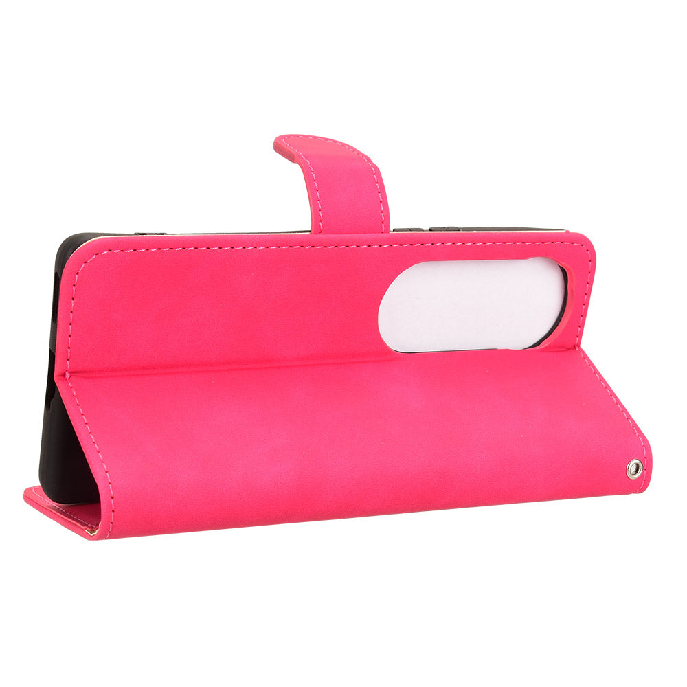 For vivo S19 Pro 5G / V40 5G Case Full Protection Leather Wallet Stand Anti-fall Phone Cover - Rose